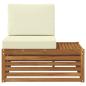 Preview: Outdoor Endsofa Natur 91 x 63 x 73 cm Massivholz Akazie