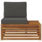 Preview: Outdoor Endsofa Natur 91 x 63 x 73 cm Massivholz Akazie