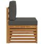 Preview: Outdoor Endsofa Natur 91 x 63 x 73 cm Massivholz Akazie