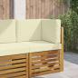 Preview: ARDEBO.de - Sofakissen für draußen Polyester Creme 60 x 60 cm