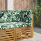 Preview: ARDEBO.de - Sofakissen für draußen Polyester Blattmuster 60 x 60 cm