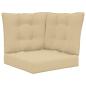 Preview: Sofakissen für draußen Polyester Beige 50,5 x 50,5 cm