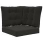 Preview: Sofakissen für draußen Polyester Schwarz 50,5 x 50,5 cm