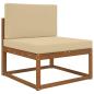 Preview: Sofakissen für draußen Polyester Beige 80 x 80 cm