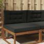 Preview: ARDEBO.de - Sofakissen für draußen Polyester Schwarz 80 x 80 cm
