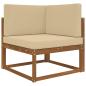 Preview: Sofakissen für draußen Polyester Beige 80 x 80 cm