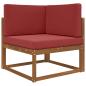 Preview: Sofakissen für draußen Polyester Weinrot 80 x 80 cm