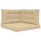 Preview: Sofakissen für draußen Polyester Beige 80 x 80 cm