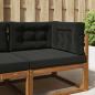 Preview: ARDEBO.de - Sofakissen für draußen Polyester Schwarz 80 x 80 cm