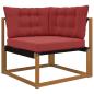 Preview: Sofakissen für draußen Polyester Weinrot 68,5 x 68,5 cm