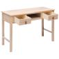 Preview: Schreibtisch Natur 110 × 45 × 76 cm Holz