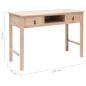 Preview: Schreibtisch Natur 110 × 45 × 76 cm Holz