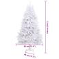 Preview: Künstlicher Weihnachtsbaum Weiß 180 cm PVC und Metall