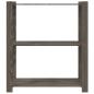 Preview: Lagerregal mit 3 Böden Grau 80x38x90 cm Massivholz Kiefer