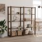 Preview: ARDEBO.de - Lagerregal mit 5 Böden Braun 170x38x170 cm Massivholz Kiefer