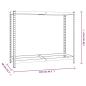 Preview: Reifenregal mit 2 Böden Silbern 110x40x110 cm Stahl