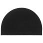 Preview: ARDEBO.de - Fußmatte Schwarz Halbrund 60x90 cm Kokosfaser Getuftet