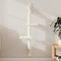 Preview: ARDEBO.de - Kratzbaum mit Kratzsäule Wandmontage Creme 108 cm
