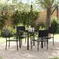 Preview: ARDEBO.de - Garten Essgruppe 5 Stk. Schwarz Poly-Rattan