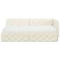 Preview: Eckbettgestell Creme 90 x 190 cm Samt