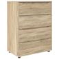 Preview: Stauraumschränke 80 x 48 x 105 cm Holzwerkstoff Sonoma-Eiche