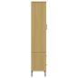 Preview: Bücherschrank OSLO Metallbeine Braun 85x35x172,5 cm Massivholz