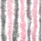 Preview: Fliegenvorhang Silbergrau und Rosa 56x185 cm Chenille