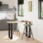 Preview: Bartischbeine U-Form 2 Stk. Schwarz 60x(90-91) cm Stahl