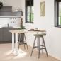 Preview: Bartischbeine U-Form 2 Stk. Weiß 60x(90-91) cm Stahl