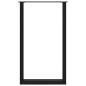 Preview: Bartischbeine U-Form 2 Stk. Schwarz 60x(100-101) cm Stahl
