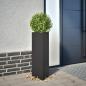 Preview: ARDEBO.de - Pflanzkübel 2 Stk. Schwarz Dreieckig 30x26x75 cm Stahl
