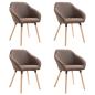 Preview: Esszimmerstühle 4 Stk. Braun Stoff