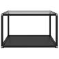 Preview: Couchtisch Transparent und Schwarz 60x60x35 cm Hartglas