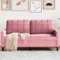 Preview: ARDEBO.de - 2-Sitzer-Sofa Rosa 140 cm Samt