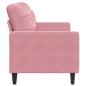 Preview: 2-Sitzer-Sofa Rosa 140 cm Samt