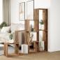 Preview: Raumteiler-B?cherregal 4 Stufen Altholz-Optik 143,5x29x143,5 cm