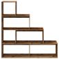 Preview: Raumteiler-B?cherregal 4 Stufen Altholz-Optik 143,5x29x143,5 cm