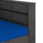 Preview: 2-tlg. Garten-Lounge-Set mit Kissen Grau Imprägniertes Holz