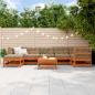 Preview: ARDEBO.de - Garten-Lounge-Set 8 Stk. Wachsbraun Massives Kiefernholz