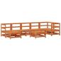 Preview: Garten-Lounge-Set 8 Stk. Wachsbraun Massives Kiefernholz