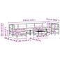 Preview: Garten-Lounge-Set 8 Stk. Wachsbraun Massives Kiefernholz
