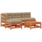 Preview: Garten-Lounge-Set 5 Stk. Wachsbraun Massives Kiefernholz