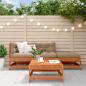 Preview: ARDEBO.de - Garten-Lounge-Set 4 stk. Wachsbraun Massives Kiefernholz