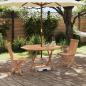 Preview: ARDEBO.de - Garten Bistro Set 3 stk. Natur Massivholz Teak