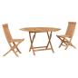 Preview: Garten Bistro Set 3 stk. Natur Massivholz Teak