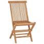 Preview: Garten Bistro Set 3 stk. Natur Massivholz Teak
