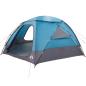 Preview: Kuppelzelt mit abnehmbarem Regenfly 8 Personen Blau