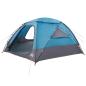Preview: Kuppelzelt mit abnehmbarem Regenfly 12 Personen Blau