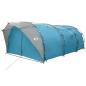Preview: Tunnelzelt 6 Personen Blau 185T Polyester mit PU-Beschichtung