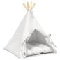 Preview: Haustier-Tipi mit Kissen Weiß 40 x 40 x 50 cm Polyester